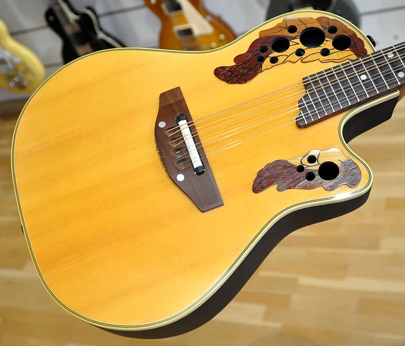 OVATION APPLAUSE MAE148 Natural / Acoustic Electric 8-String | Reverb