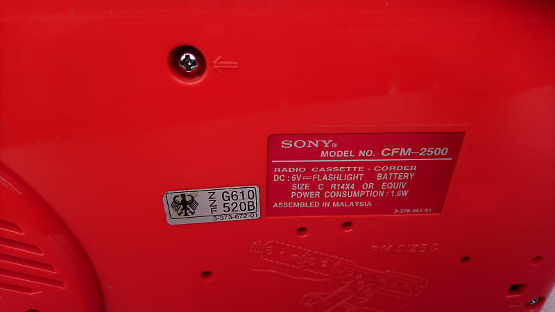 Sony Boombox for Kids My First Sony CFM-2500 1990 Portable