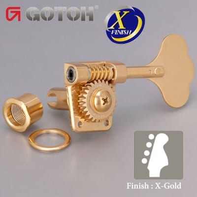NEW Gotoh Res-O-Lite GB528 Vintage Style Bass 4-in-Line Set Lightweight - X-GOLD image 1