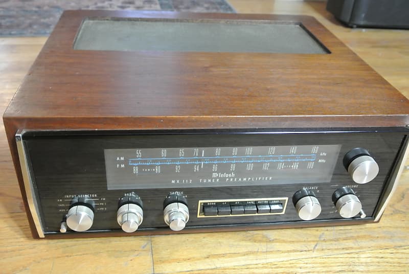 Pickup Mass - McIntosh MX112 Stereo AM/FM Tuner Preamp Preamplifier w Wood Case  			