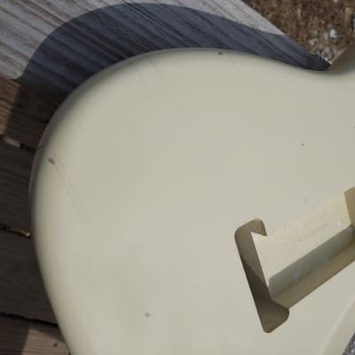 4lbs 1oz BloomDoom Nitro Lacquer Aged Relic Vintage White HSS S-Style Vintage Custom Guitar Body image 9