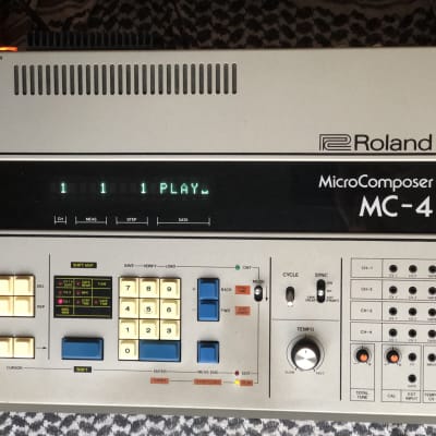 Roland MC-4B Micro Composer 4 track CV Gate Sequencer 1981 + MTR-100 Cassette interface image 4
