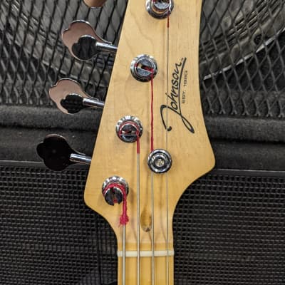 Sleeper! New Johnson Natural Finish Precision Style Bass Guitar - Looks/Plays/Sounds Excellent! image 5