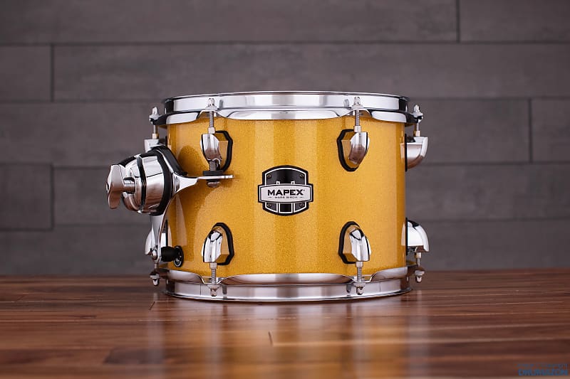 MAPEX MARS BIRCH 10 X 7 ADD ON TOM PACK WITH TH800 CLAMP, SUNFLOWER SPARKLE image 1