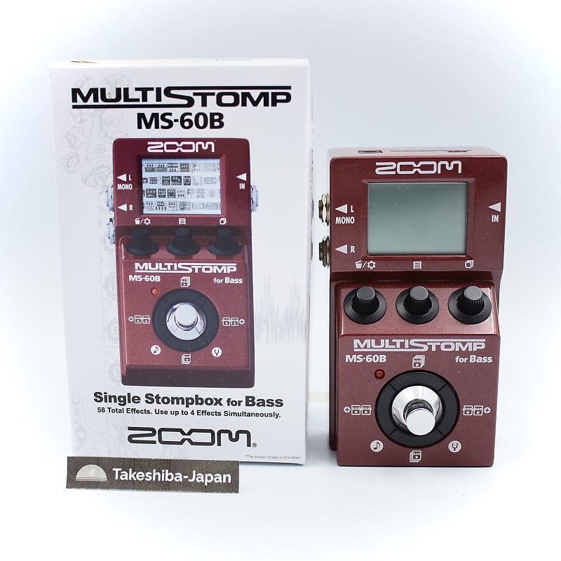 Zoom MS-60B Multistomp With Original Box Bass Effects Pedal 010472