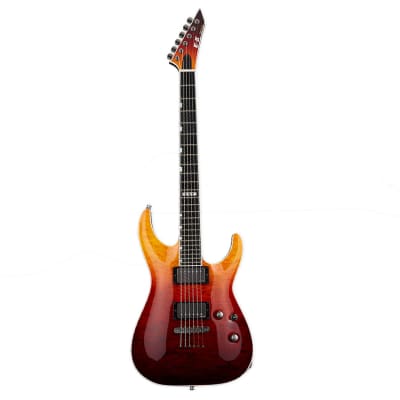 ESP E-II Horizon NT-II Electric Guitar - Tiger Eye Amber Fade image 2