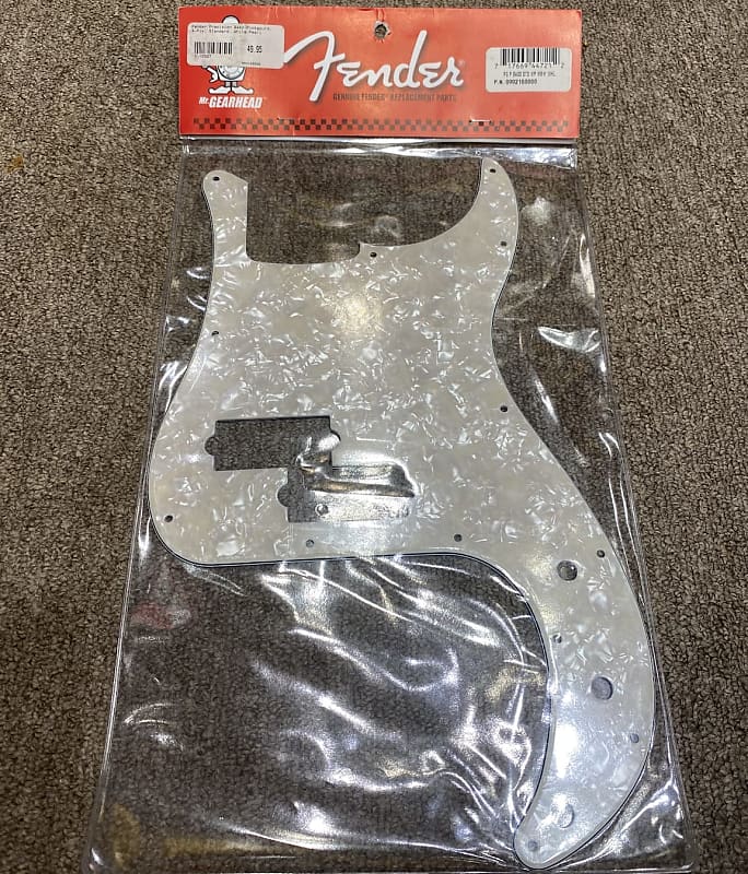 Fender Precision Bass Pickguard, 4-ply, Standard, White Pearl image 1
