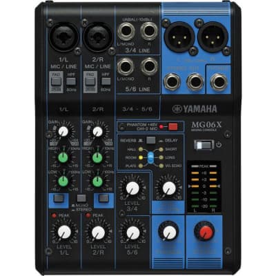 Yamaha MG06X 6-input Stereo Mixer  SPX Effects Built-In image 1