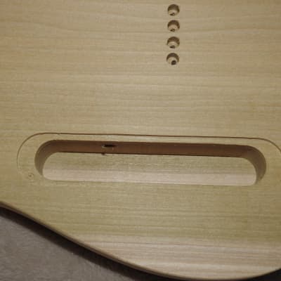 Unfinished Telecaster Body 1 Piece Poplar Standard Pickup Routes Really Light 4 Pounds 5.5 Ounces! image 9