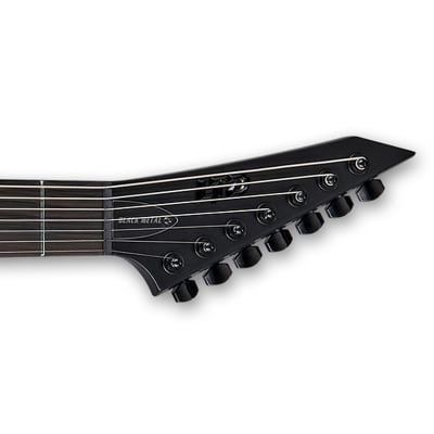 ESP Black Metal LTD EX-7 Baritone 7-String Guitar - Black Satin image 8