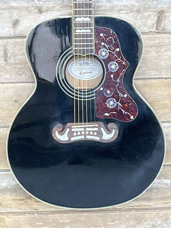 Epiphone EJ200/BK Black | Reverb