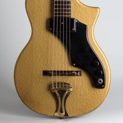 Supro  Model 3033S Special Solid Body Electric Guitar (1960), ser. #T26612, gig bag case. image 3