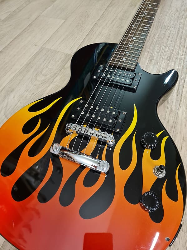 ほぼストレートEpiphone LesPaul Special II Fire Pattern - ギター