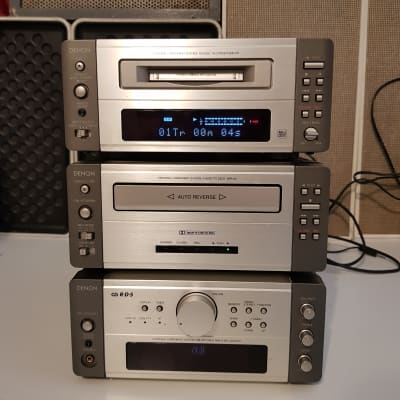 Set DENON Minidisc DMD-M7 Receiver UDRA-M7 Tape Deck DRR-M71998 - Grey Metal image 6