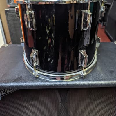 1980s Pearl Export Made In Taiwan Black Wrap 10 x 12" Tom - Looks And Sounds Really Good! image 4