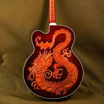 Gibson Super 400 China Dragon Bruce Kunkel Custom Masterpiece Archtop Guitar image 2