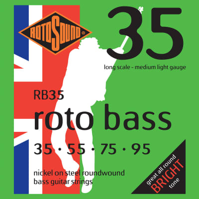 Rotosound RB35 Roto Bass Medium Light Bass Guitar String Set | 35-95 image 1