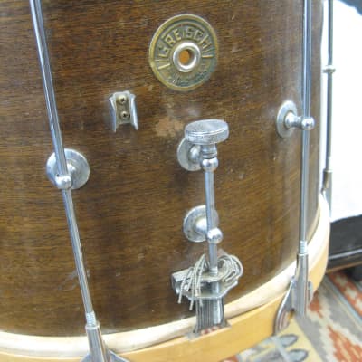 Gretsch 10X14" Round Badge Parade Drum  (182) 50's Mahogany/Maple image 2