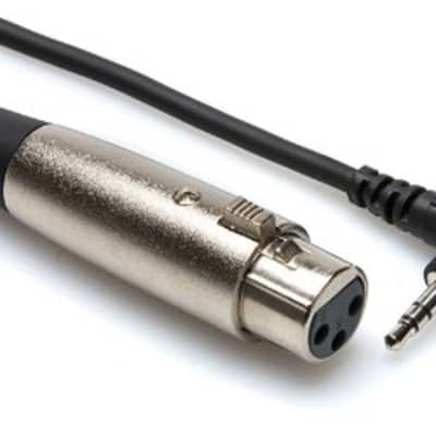Hosa XVM-115F Camcorder Microphone Cable XLR3F to RIght-angle 3.5 mm TRS, 15 ft