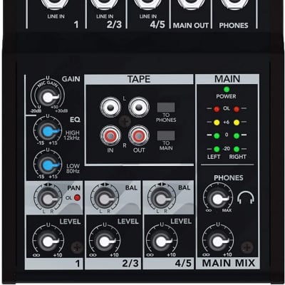 Mackie Mix Series Mix5 5-Channel Mixer image 3