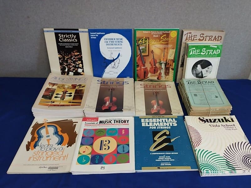 HUGE Lot of Viola Music/Method Books With Vintage Orchestral Reverb