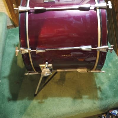 Tama Rockstar Made in Japan 22"(diameter)x16"(depth) Bass Drum 1980's - Plumb/Purple image 9