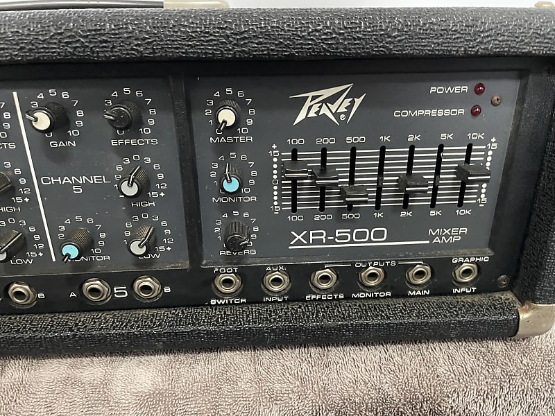 Peavey powered mixer XR-500 260c 5 channel channels reverb | Reverb