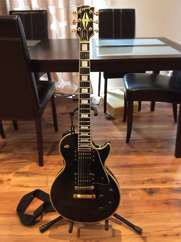 2001 Epiphone Japan LPC-90 Ebony FB - SD prod floor custom Alnico Pro II &  Jazz