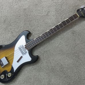 Vintage 1960s Teisco Decca Lyle Conrad Long Scale Bass Solid Tight Player Looks Cool Too! image 1