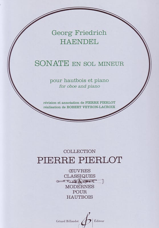 Haendel - Sonata for oboe and piano in G minor  + humor drawing print image 1