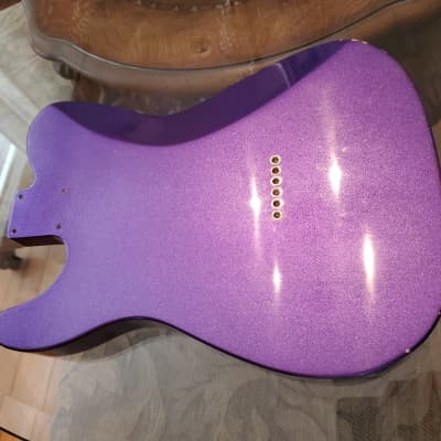 Bloomdoom nitro Telecaster body 2021 - Crown Royal Purple Relic Tele body image 2