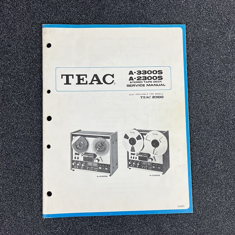 TEAC Tascam A-3300S/A-2300S Service Manual (Original) image 1