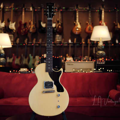 Omerta 'LP Jr' Style Light Relic Electric Guitar by Fiam Guitars- TV Yellow - Exclusive to L.A. Vintage Gear! for sale