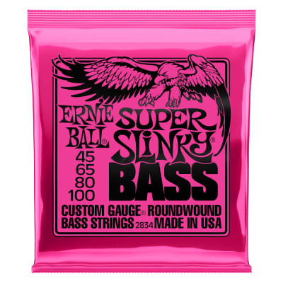 Ernie Ball Super Slinky 4 String Nickel Wound Electric Bass Strings, 045, .065, .080, .100 image 2