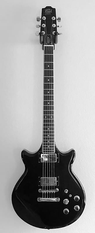 Rare Vintage The Pearl Guitar Company Export Deluxe Late 1970s Double Cut LP Style Gloss Black image 1