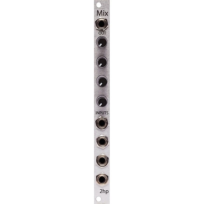 2hp MIX Eurorack Audio Mixer Module (Silver) image 1