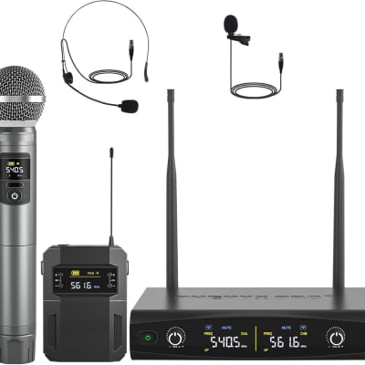 TONOR UHF Wireless Microphones System With Metal Cordless Handheld