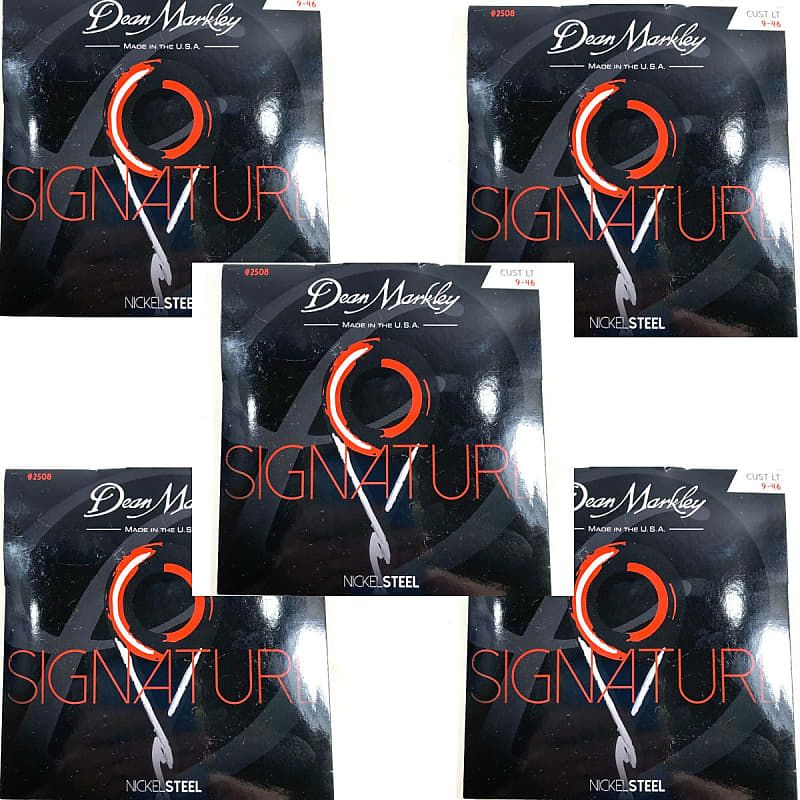 Dean Markley Guitar Strings 5Pack Electric Signature Nickel Reverb