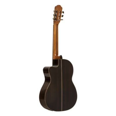 ANGEL LOPEZ Mazuelo serie electric classical guitar with solid spruce top with cutaway image 5