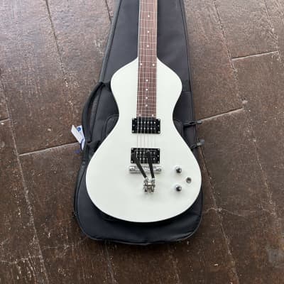 Asher Lap Steel with Certano Palm Benders - White image 3