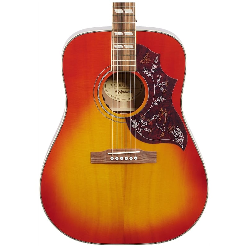Epiphone Hummingbird Studio Acoustic-Electric Guitar, Faded Cherry image 1