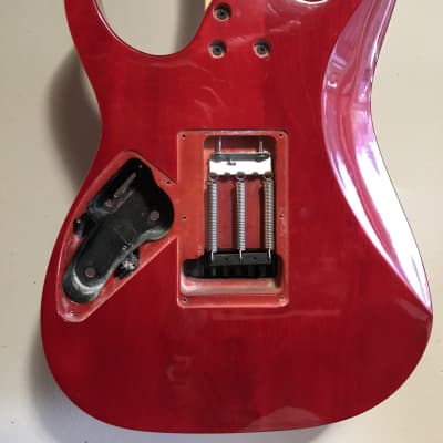 Ibanez RG Body, Custom Neck Early 2000’s - Transparent Red, Quilted Sapele Top, Basswood Body image 4