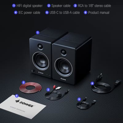 Active Bookshelf Studio Monitors Audio Speakers AptX-HD Bluetooth Stereo + EQ Editor image 4