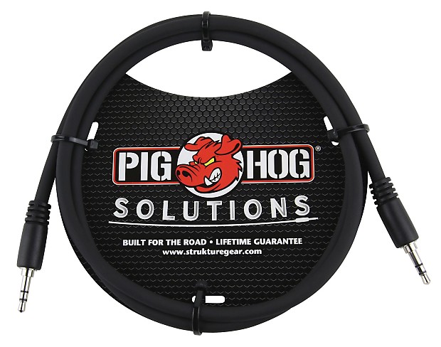 Pig Hog PXT3503 3.5mm TRS Cable - 3' image 1