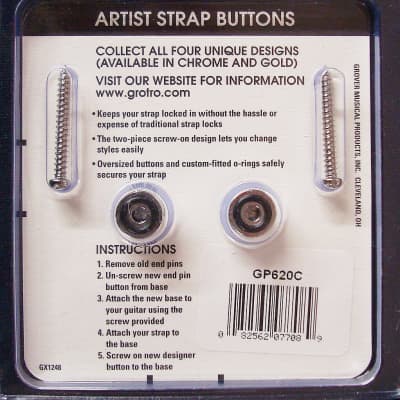 Grover GP620C Eagle Artist Strap Buttons (Set of 2) image 4
