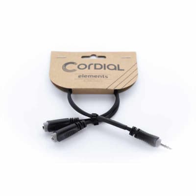 Cordial Câble Y bretelle mini-jack stéréo coudé / 2 RCA 1 m