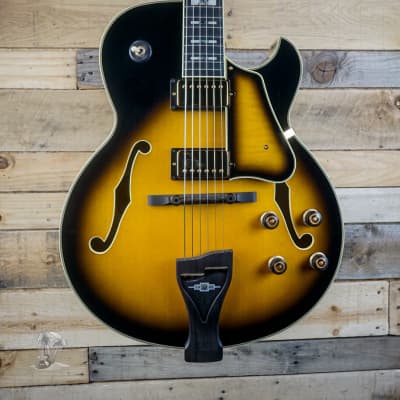 Ibanez George Benson LGB300 Hollowbody Guitar Vintage Yellow Sunburst w/ Case image 2