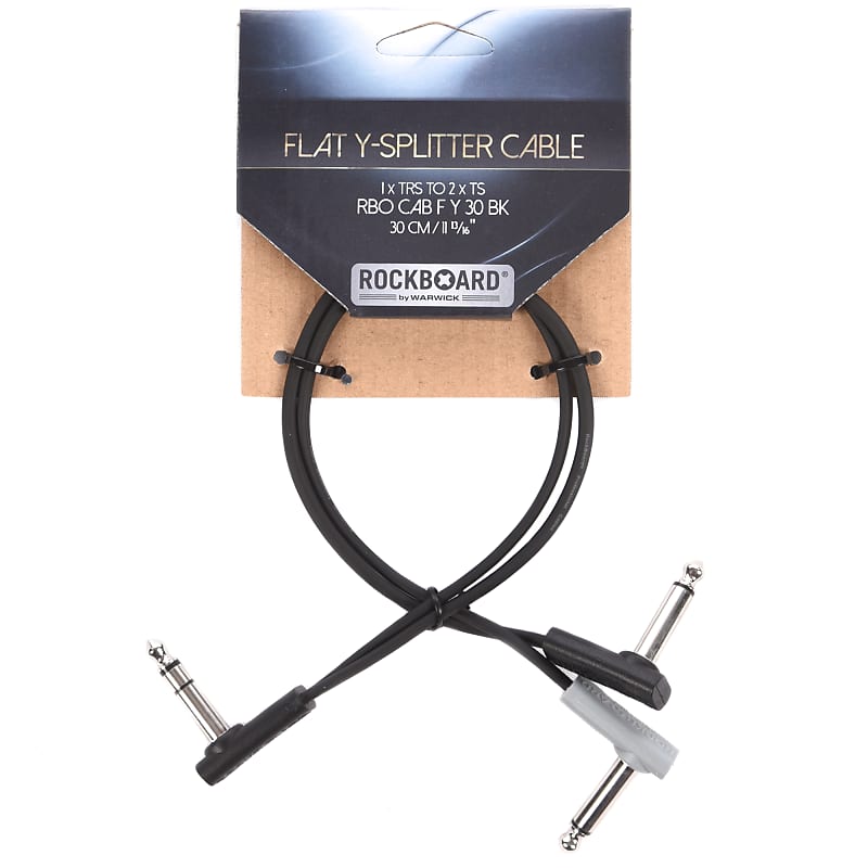 RockBoard Y Splitter Cable, 30 cm / 11.81", Black Reverb