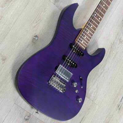 FGN Fujigen JOS2DUFMR Odyssey Series Guitar, Rosewood Fretboard, Transparent Purple Flat image 2
