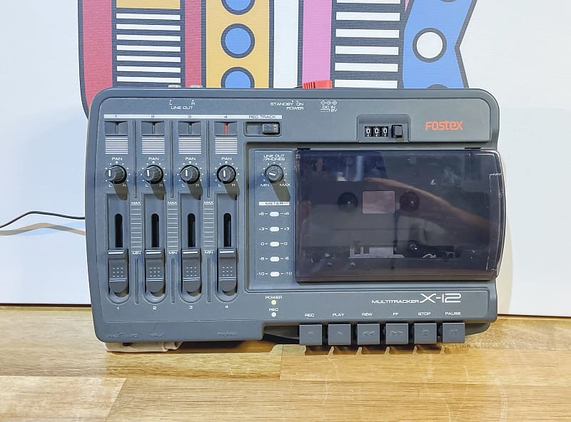 Fostex X12 Multitracker 4Track Cassette Recorder Gray Reverb